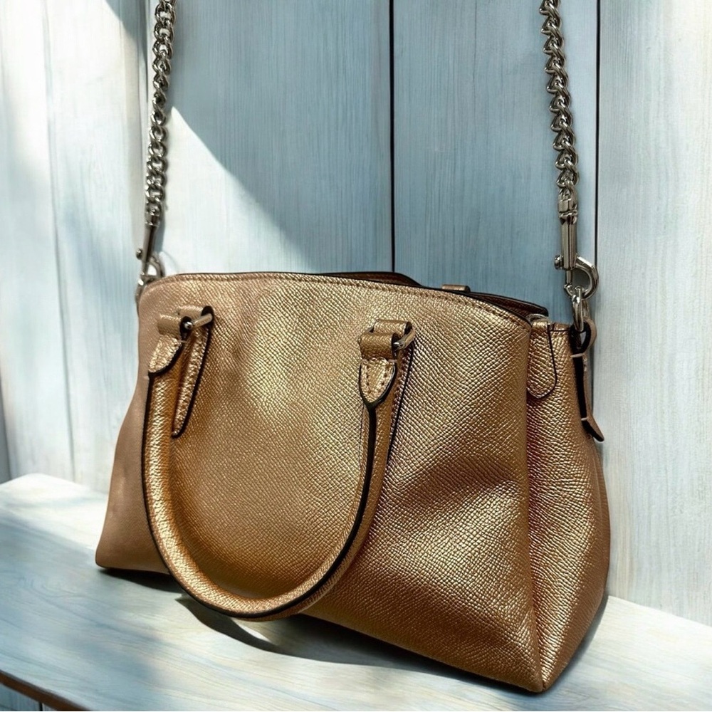Coach #F29665 Mini Sage Carryall Satchel Handbag Rose Gold - Picture 5 of 14